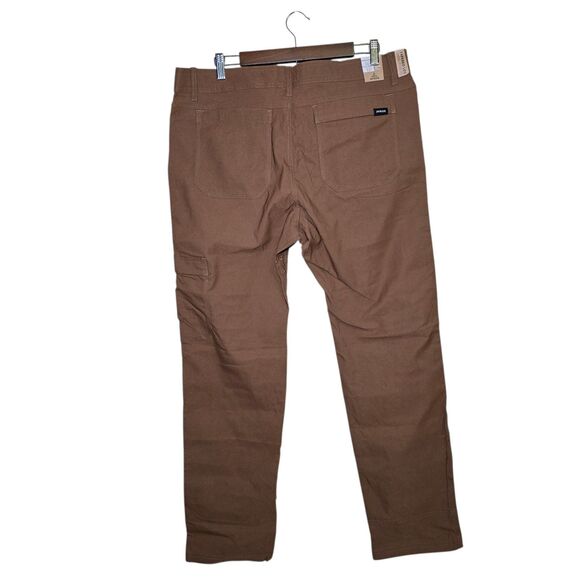 prAna Stretch Zion Slim Pant 2 Men’s 36x32 Sepia Water Repellent Hiking/ Roll Up - Picture 2 of 8